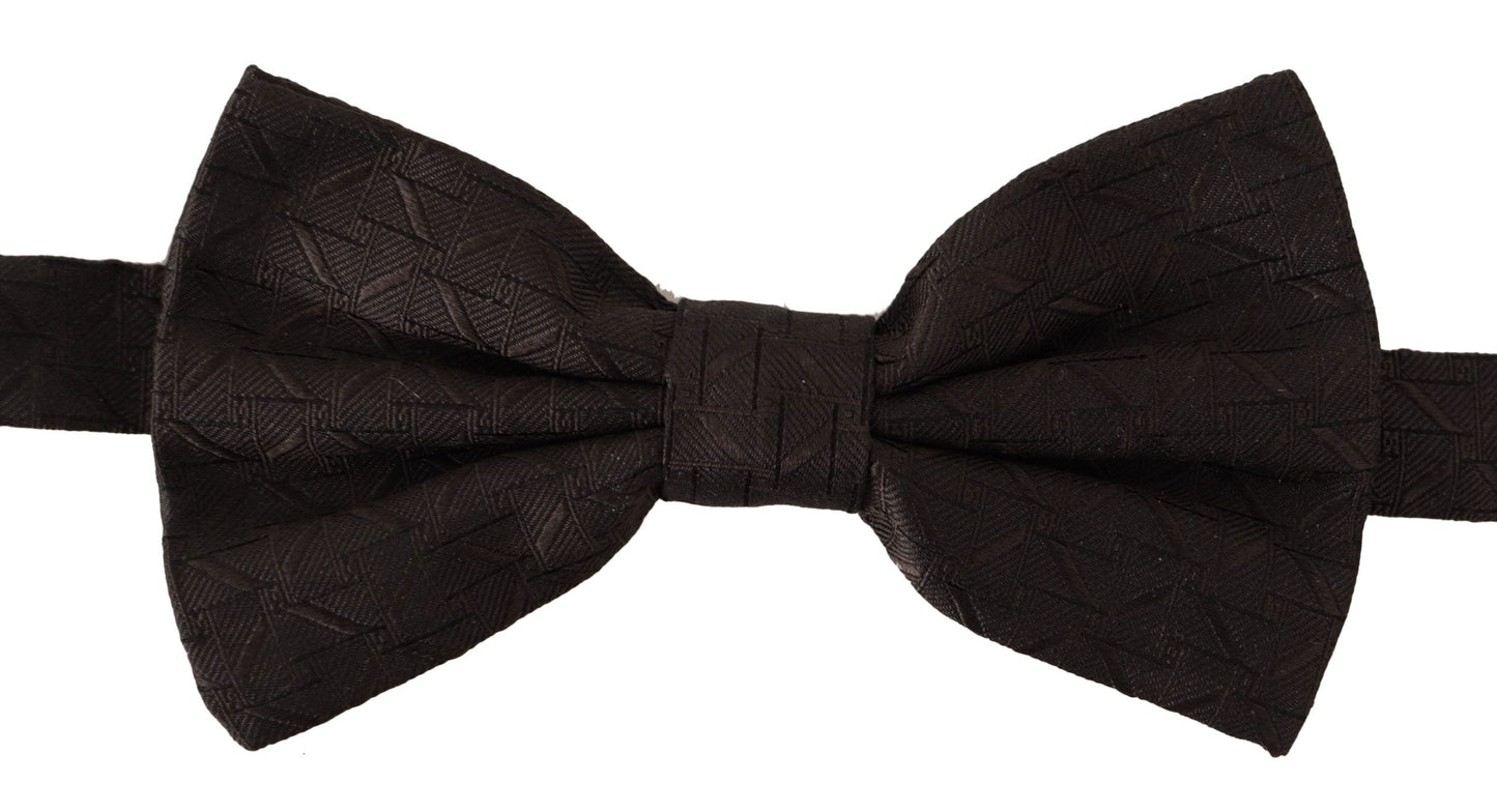 Dolce & Gabbana Elegant Black Silk Bow Tie