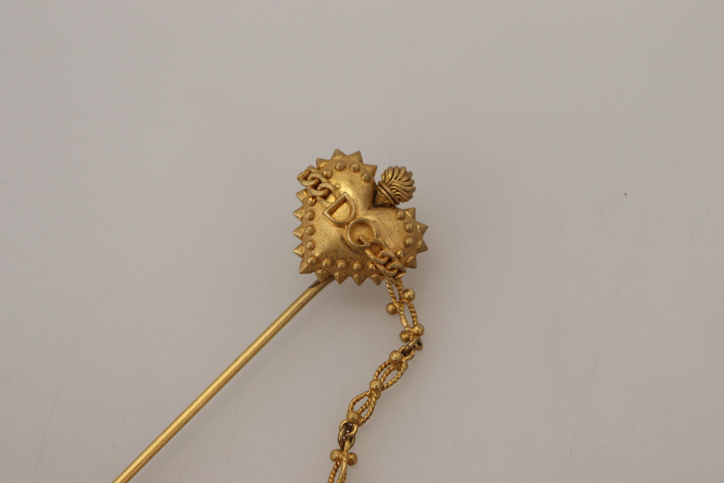 Dolce & Gabbana Elegant Gold Tone Brass Brooch Pin