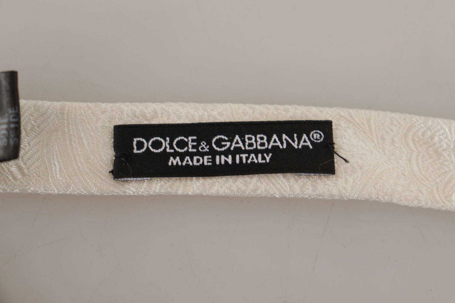 Dolce & Gabbana Elegant White Silk Bow Tie