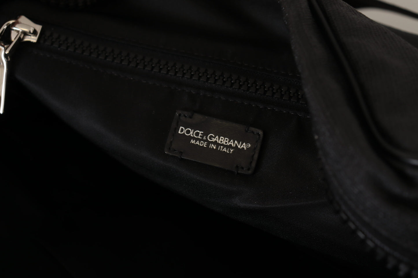 Dolce & Gabbana Elegant Gray & Black Reporter Messenger Bag