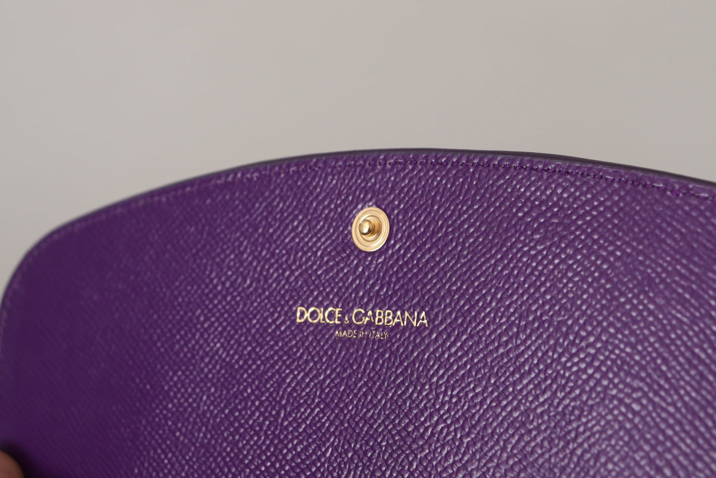 Dolce & Gabbana Elegant Purple Leather Shoulder Bag