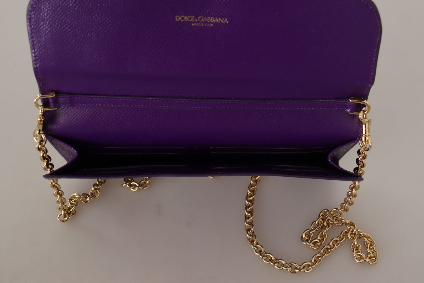 Dolce & Gabbana Elegant Purple Leather Shoulder Bag