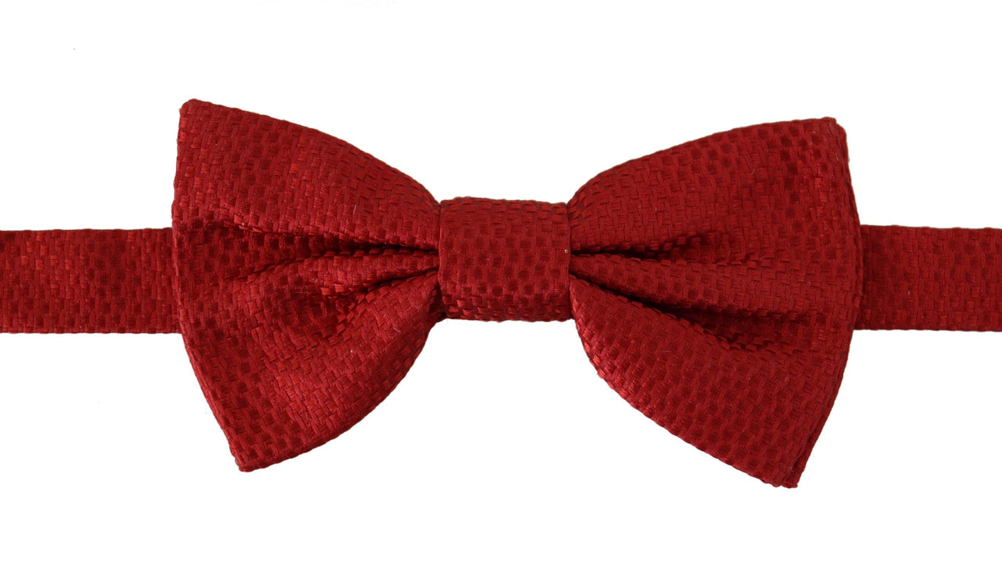 Dolce & Gabbana Elegant Red Silk Bow Tie