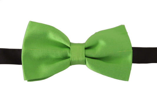 Dolce & Gabbana Elegant Green Silk Bow Tie