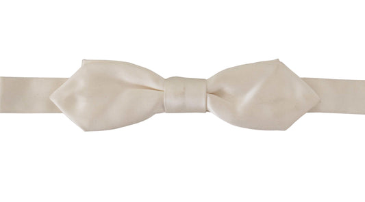 Dolce & Gabbana Elegant Silk White Bow Tie