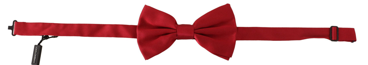 Dolce & Gabbana Elegant Red Silk Bow Tie for Distinguished Gentlemen