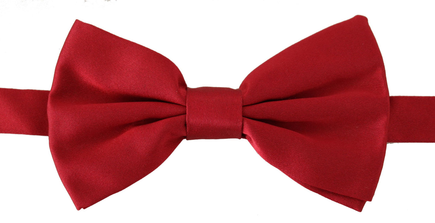 Dolce & Gabbana Elegant Red Silk Bow Tie for Distinguished Gentlemen