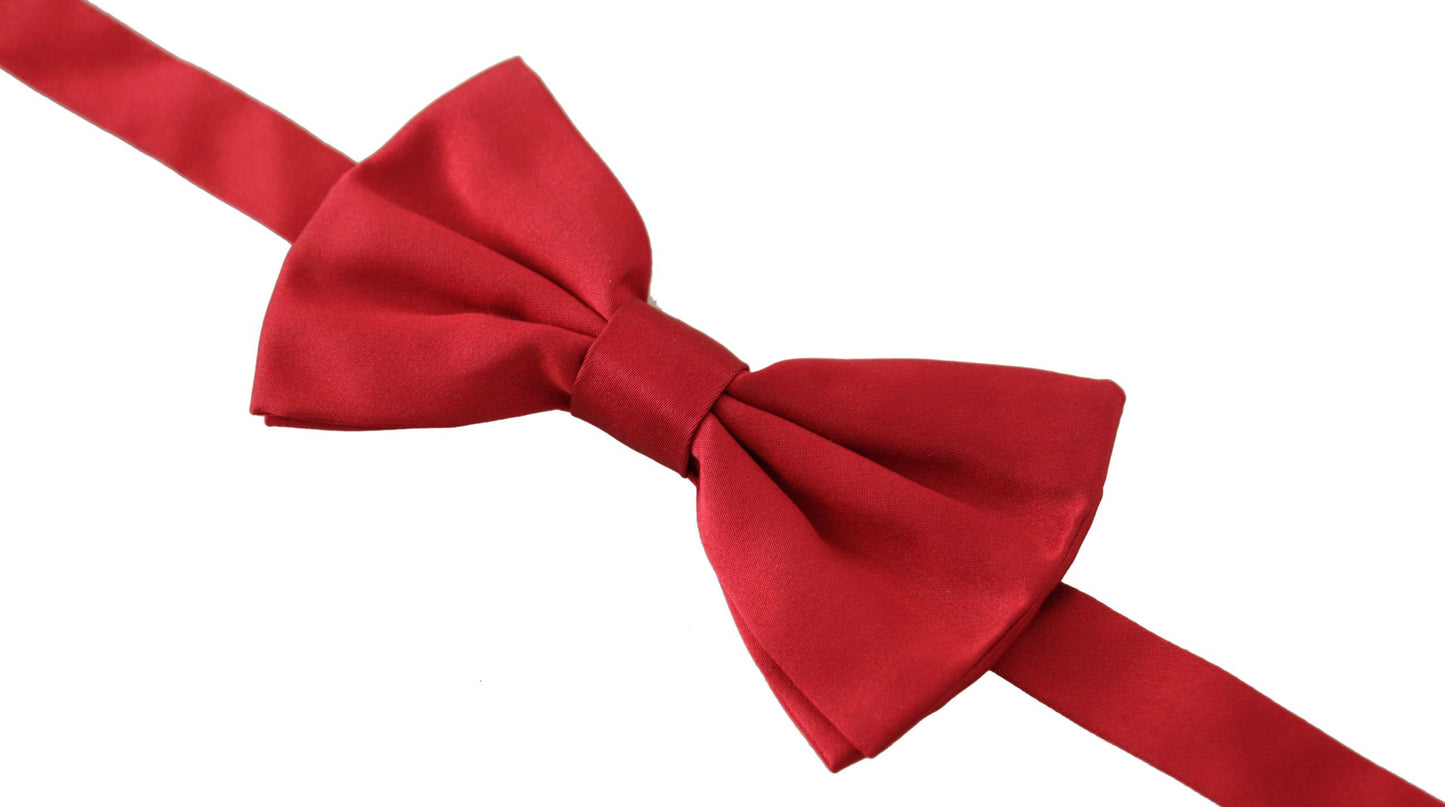 Dolce & Gabbana Elegant Red Silk Bow Tie for Distinguished Gentlemen