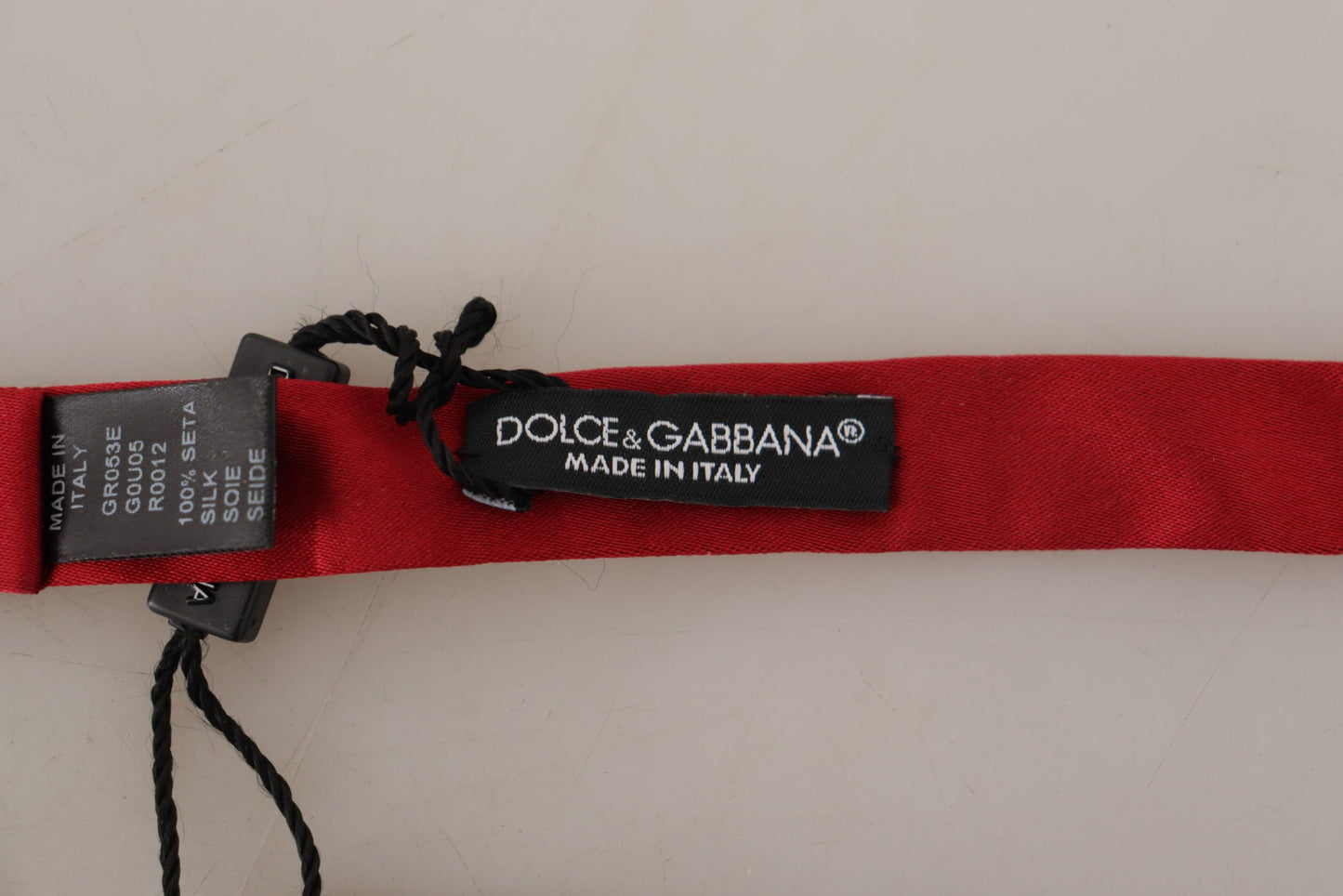 Dolce & Gabbana Elegant Red Silk Bow Tie for Distinguished Gentlemen