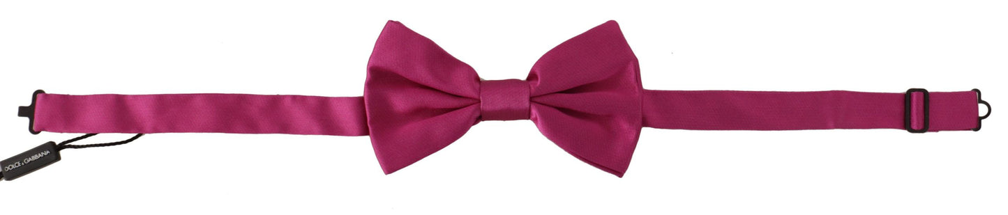 Dolce & Gabbana Elegant Pink Silk Bow Tie