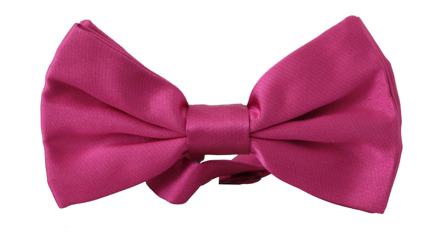 Dolce & Gabbana Elegant Pink Silk Bow Tie