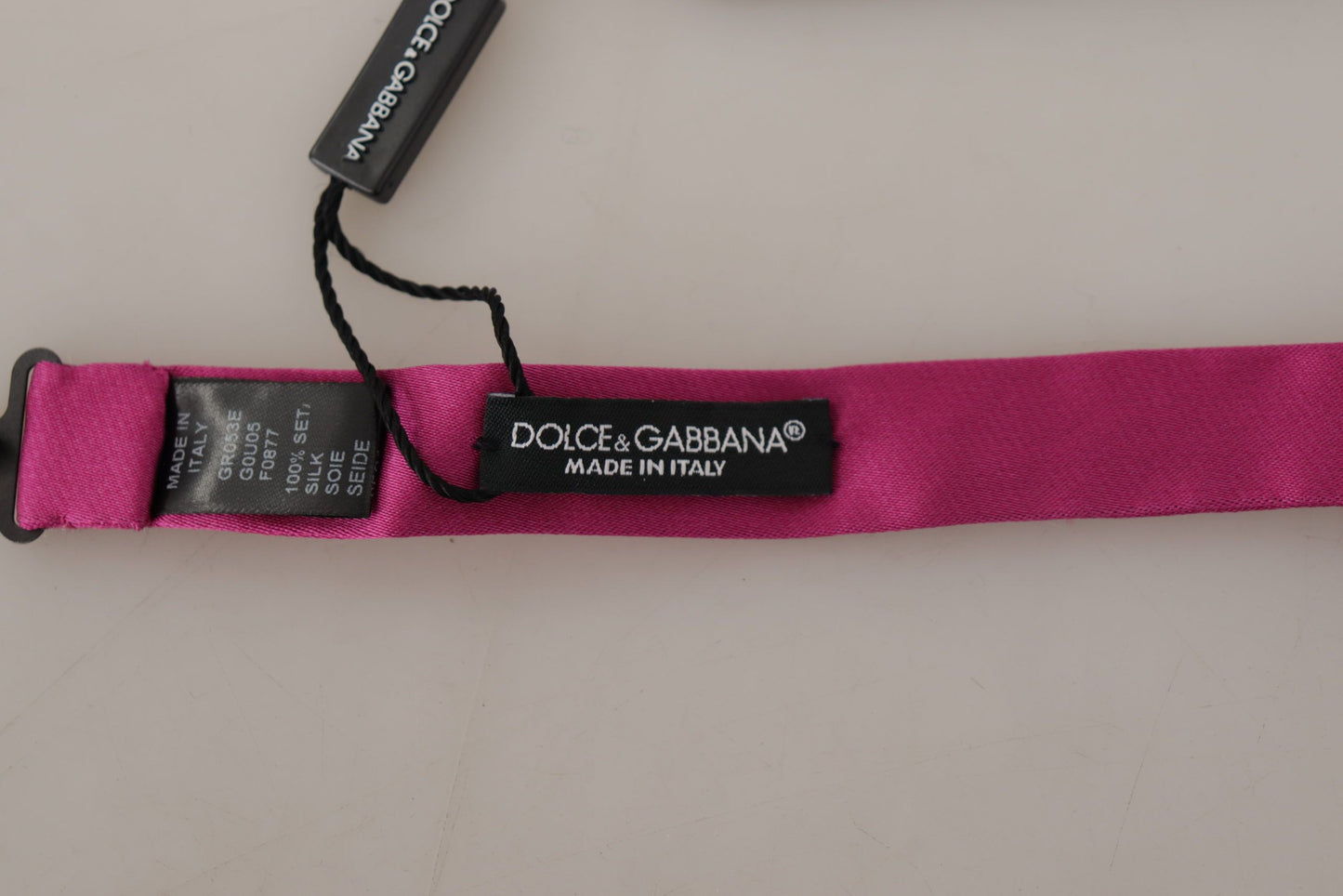 Dolce & Gabbana Elegant Pink Silk Bow Tie