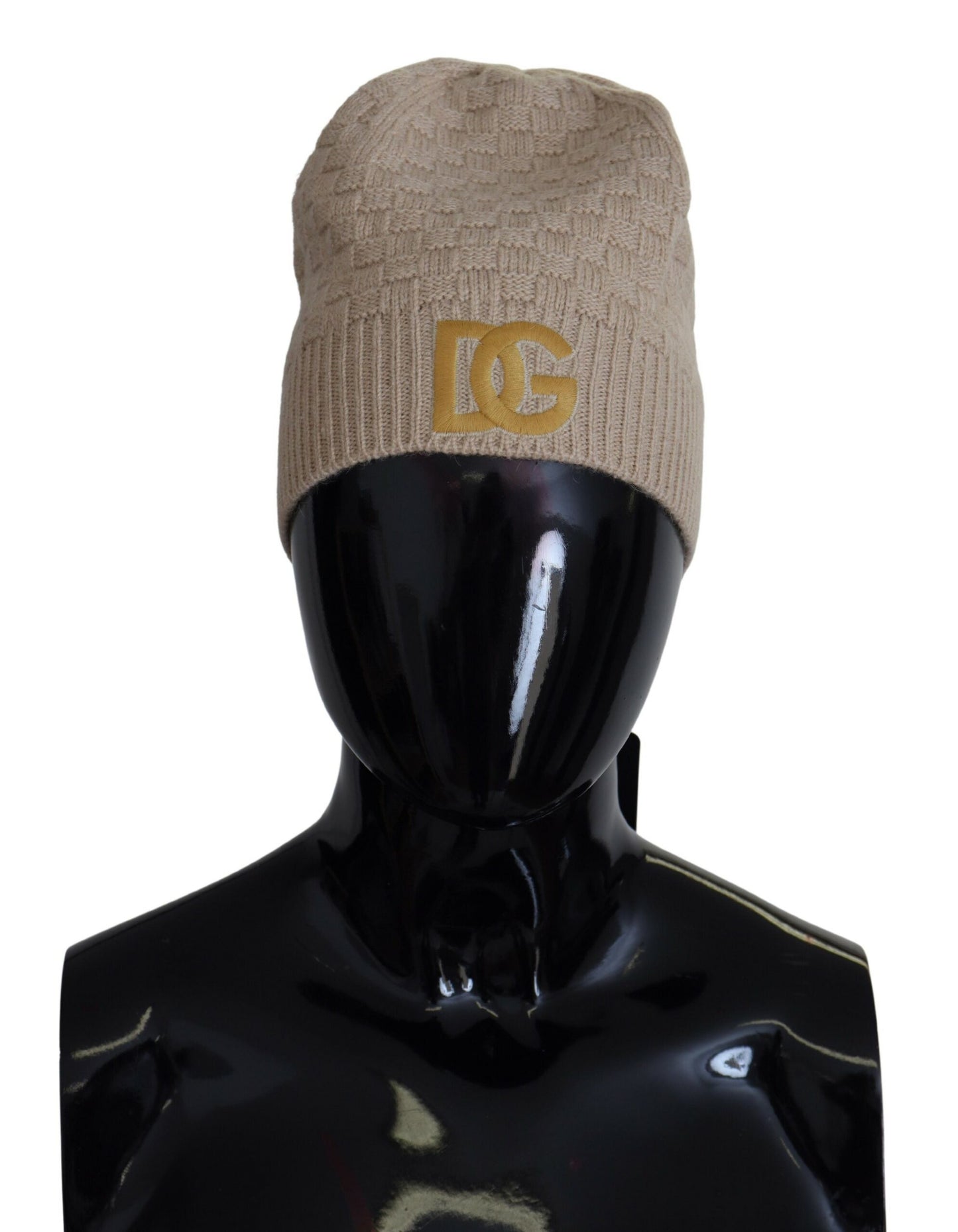 Dolce & Gabbana Chic Beige Camel Knit Beanie