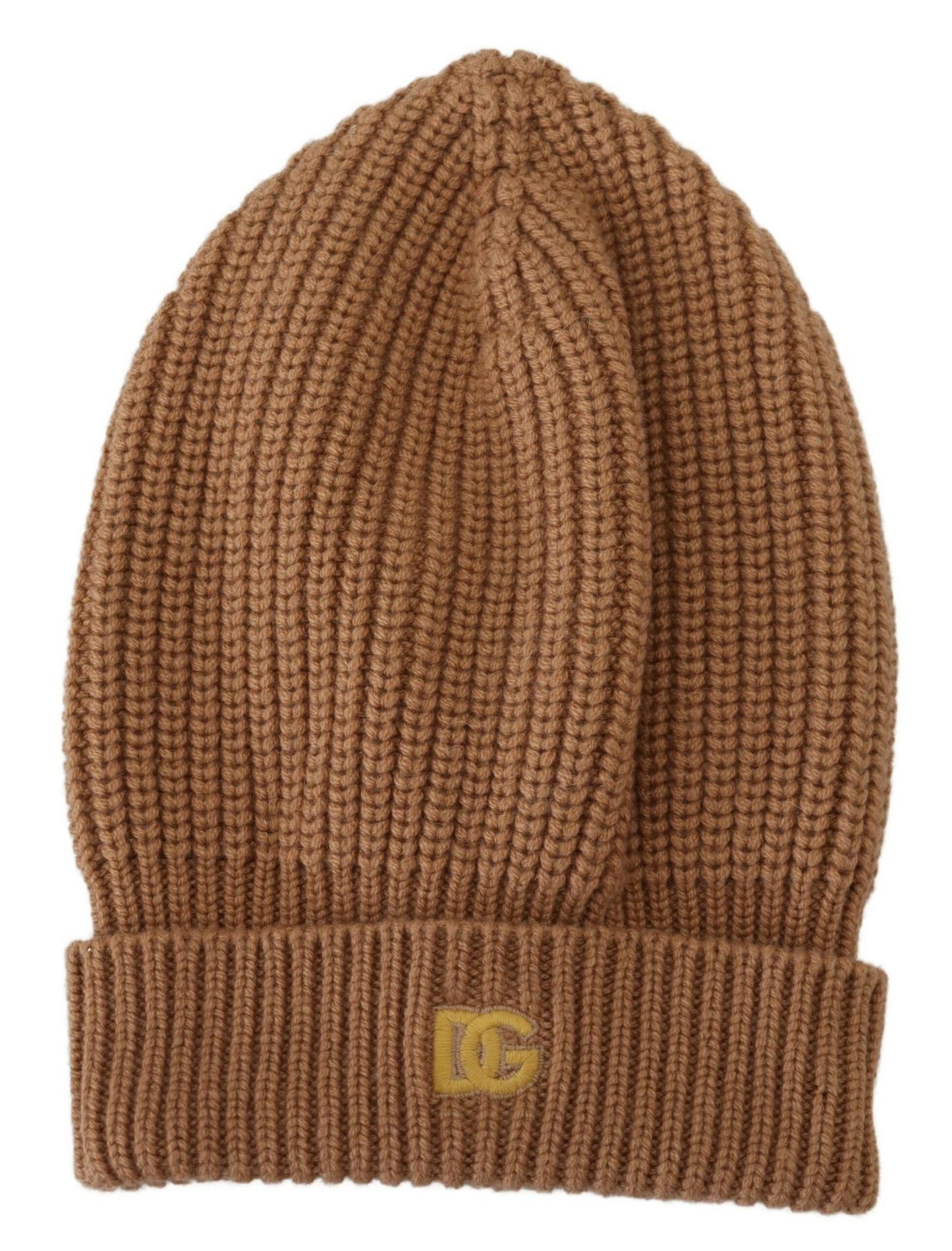 Dolce & Gabbana Elegant Brown Cashmere Beanie Hat