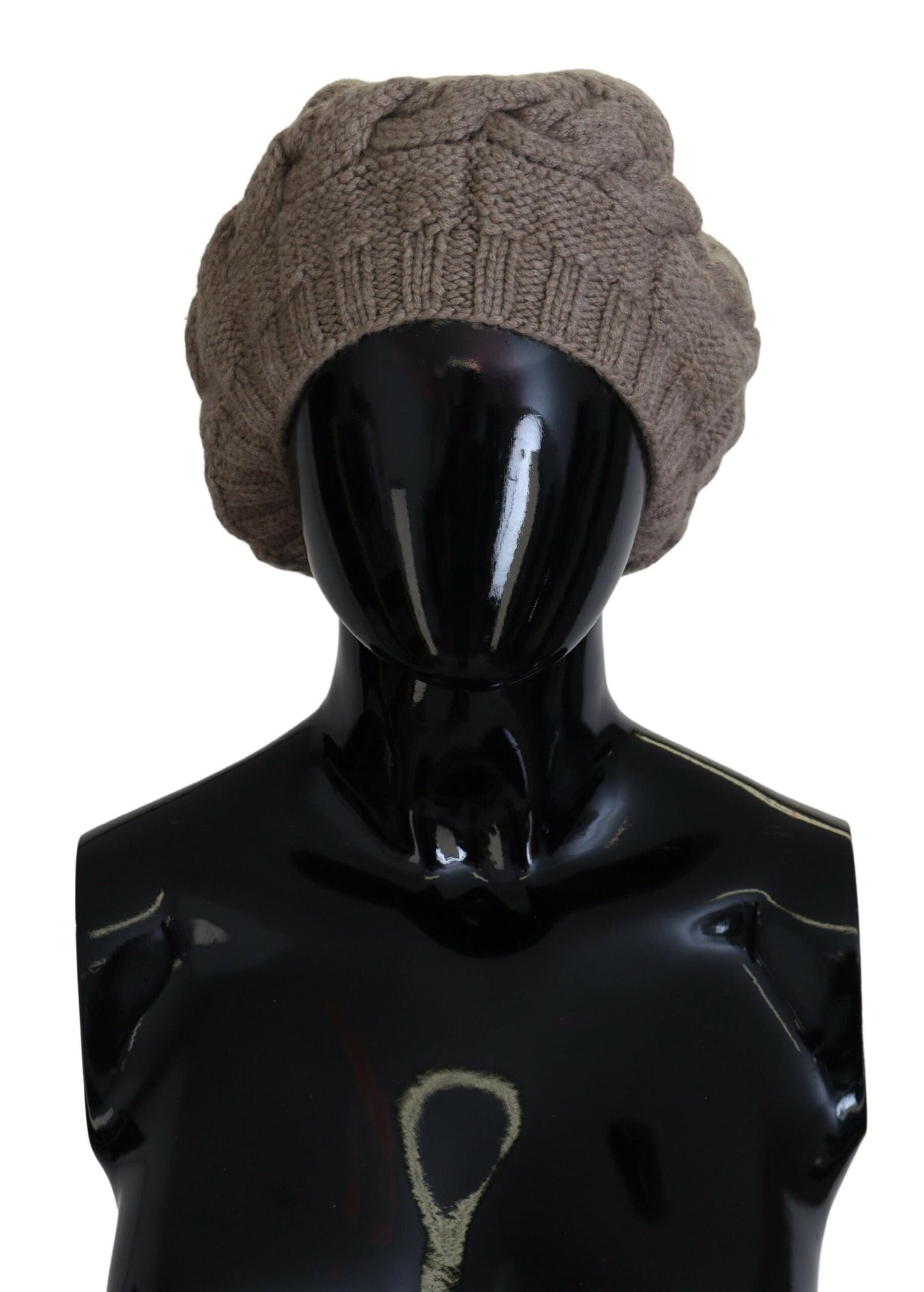 Dolce & Gabbana Elegant Cashmere Knit Beanie in Chic Brown