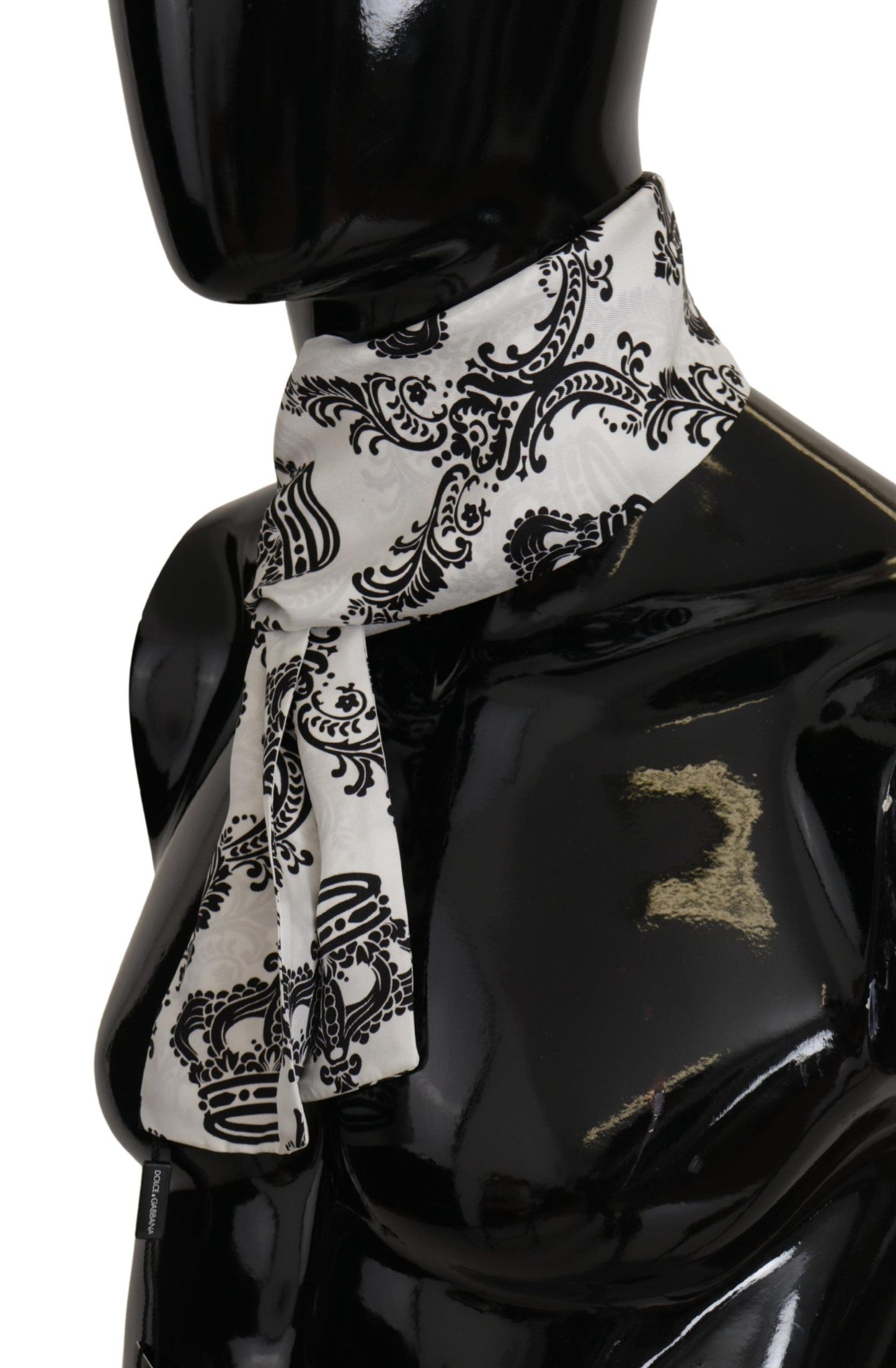 Dolce & Gabbana Regal Silk Men's Scarf with Crown Motif