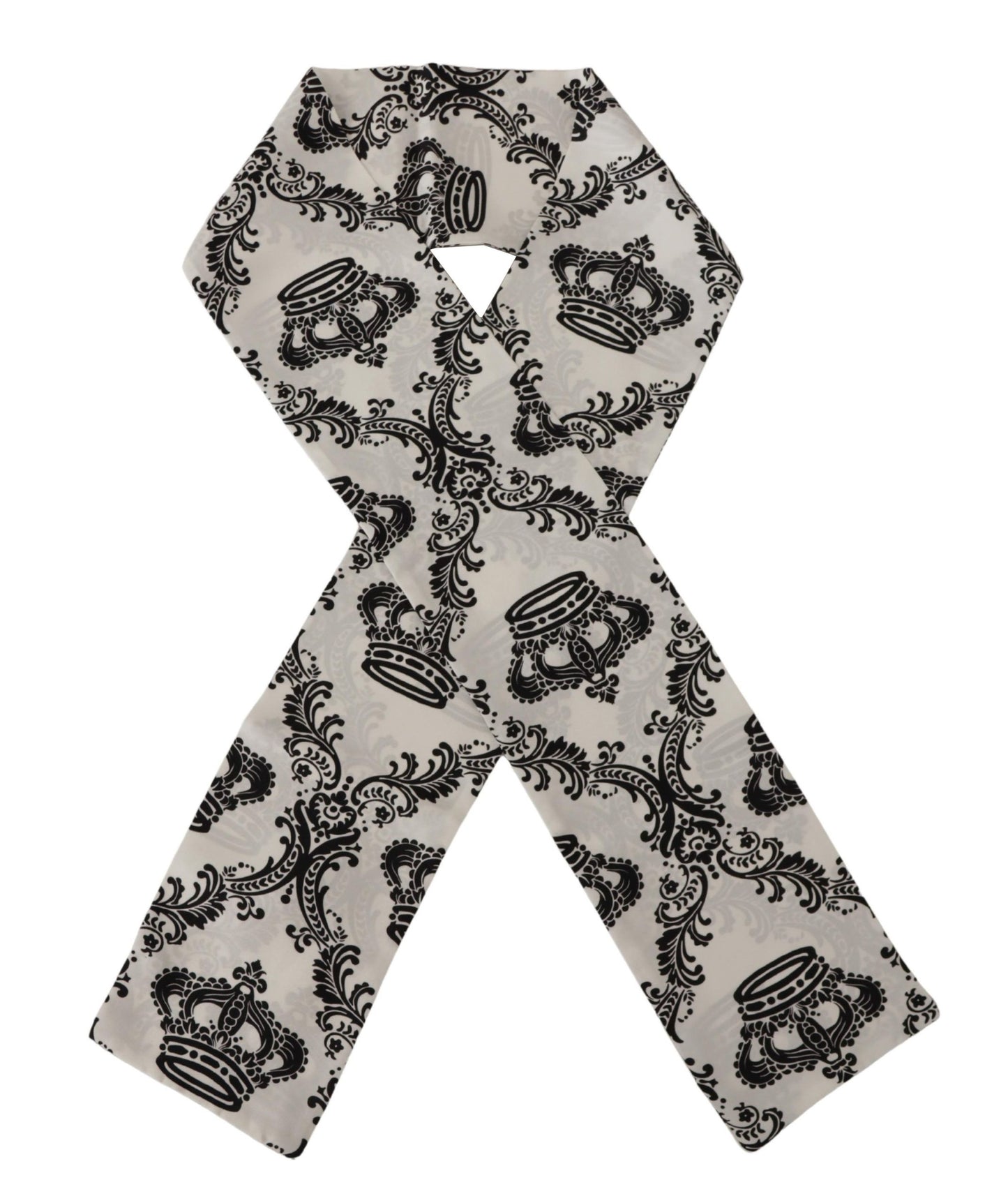 Dolce & Gabbana Regal Silk Men's Scarf with Crown Motif