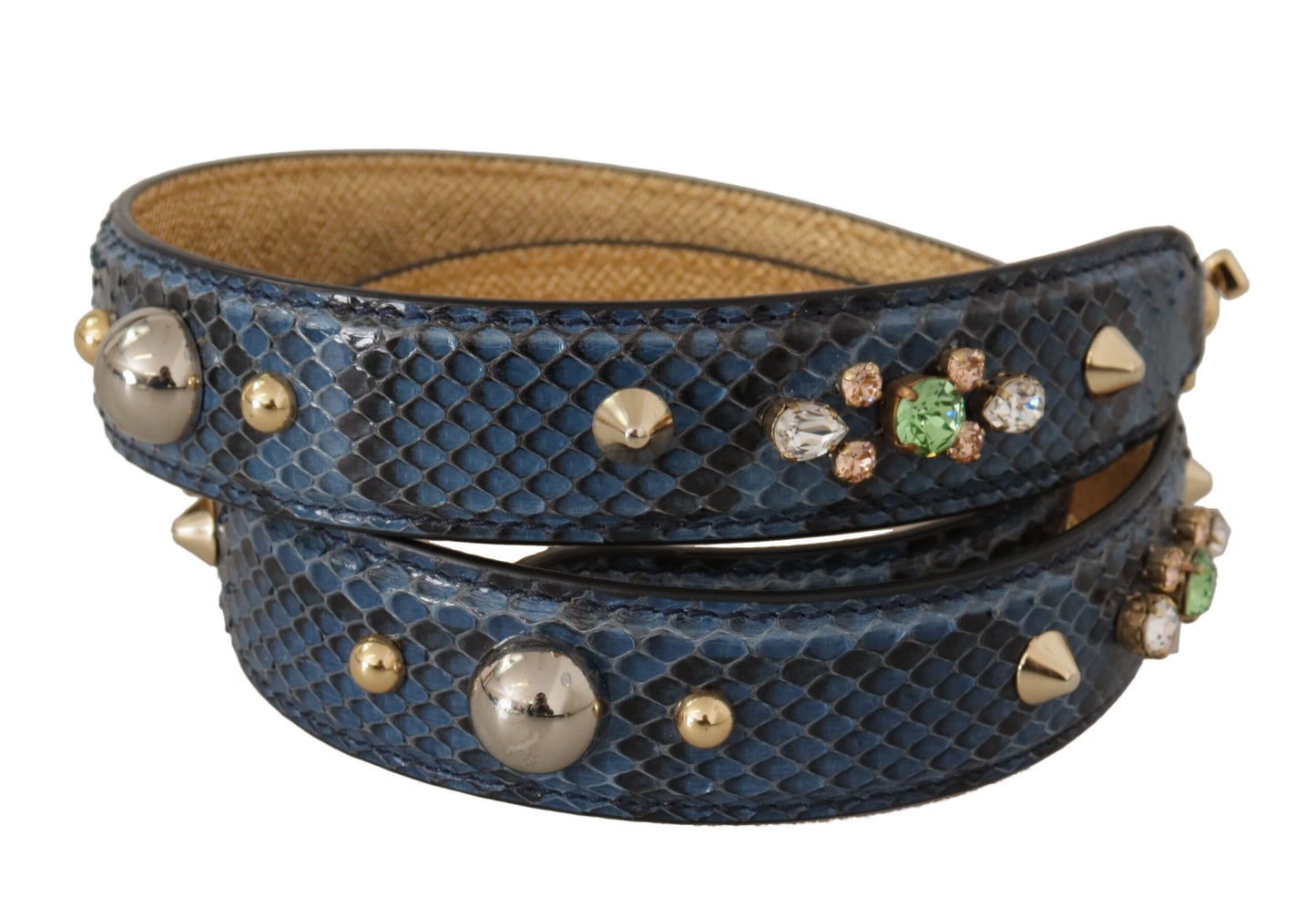 Dolce & Gabbana Elegant Leather Shoulder Bag Strap in Blue