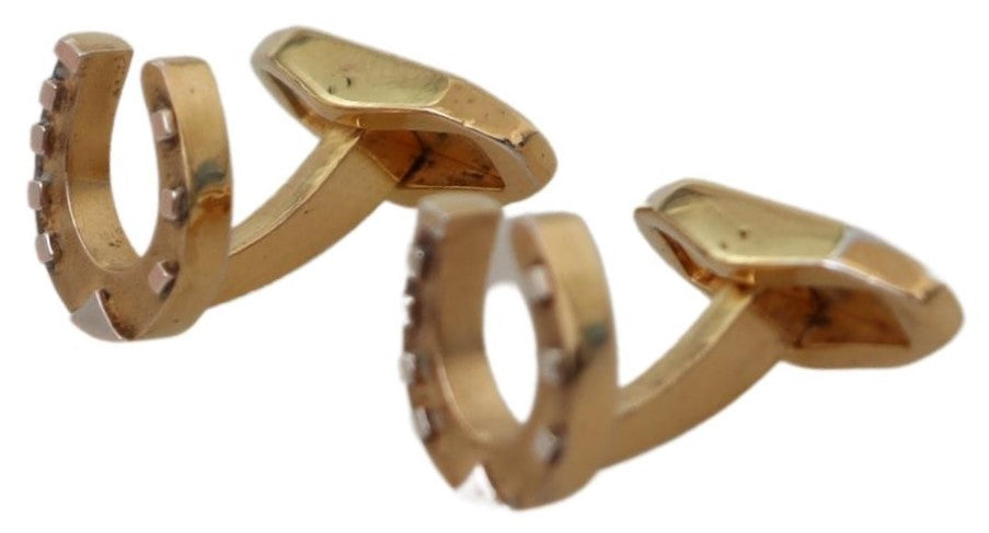 Dolce & Gabbana Elegant Gold Plated Brass Cufflinks