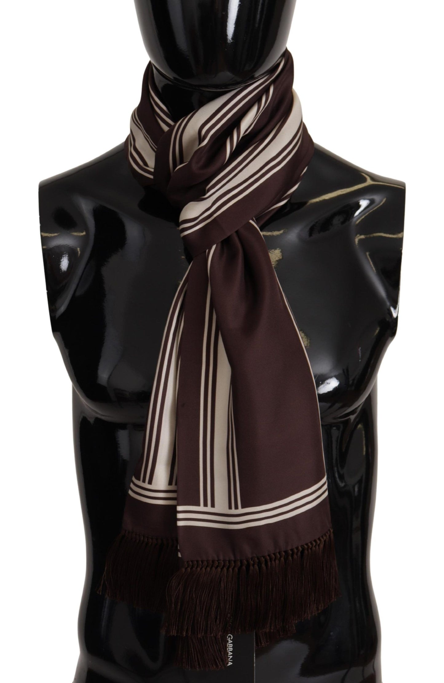 Dolce & Gabbana Elegant Striped Silk Men's Scarf