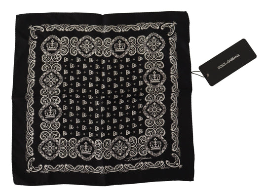 Dolce & Gabbana Royal Crown Silk Scarf for Men