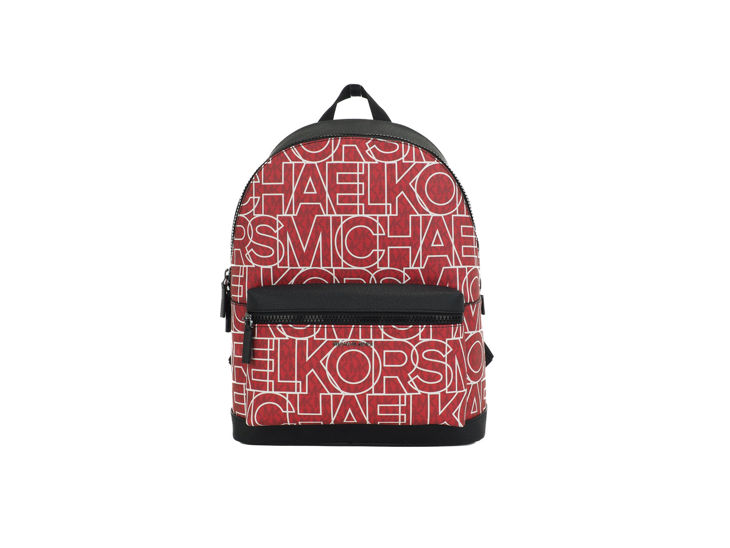 Michael Kors Cooper Large Flame Red Signature PVC Graphic Logo Backpack Bookbag