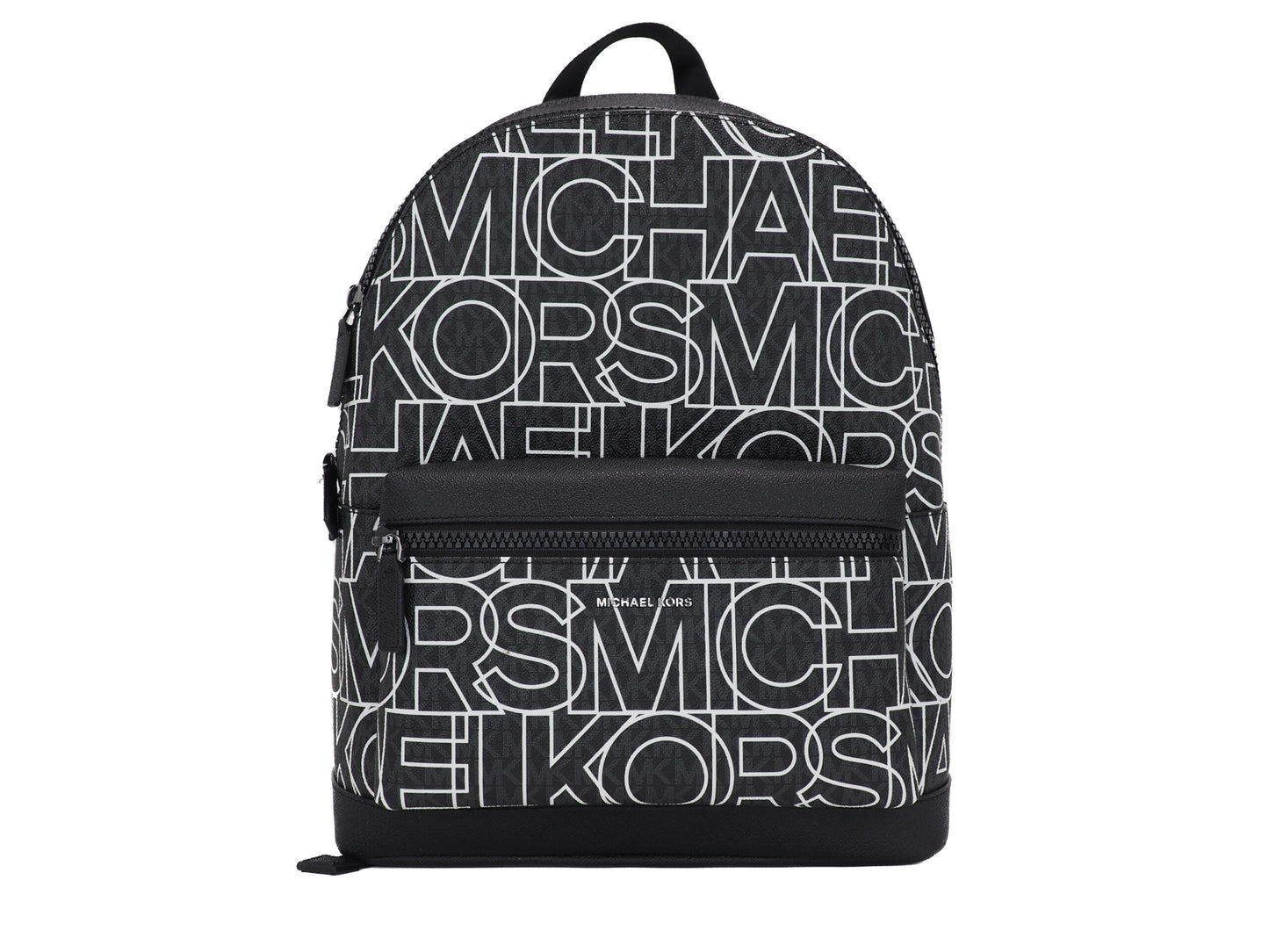 Michael Kors Cooper Large Black Signature PVC Graphic Logo Backpack Bookbag