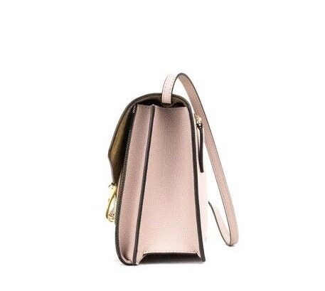 Burberry Macken Small Pale Orchid House Check Derby Leather Crossbody Bag Purse