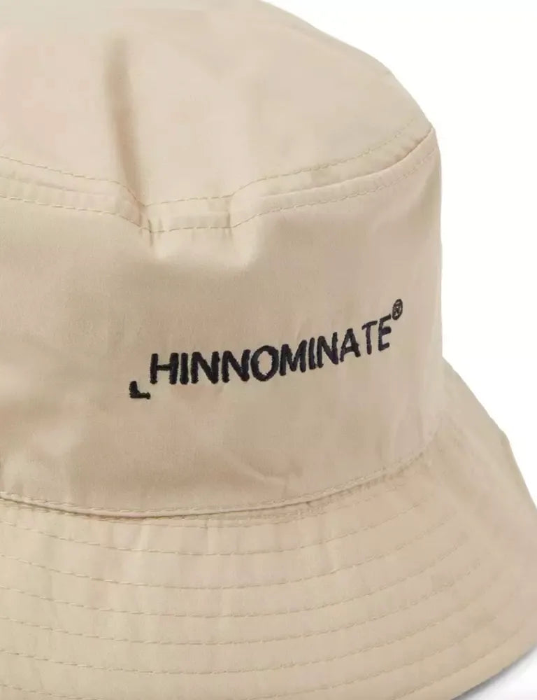 Hinnominate Beige Cotton Hat with Front Logo