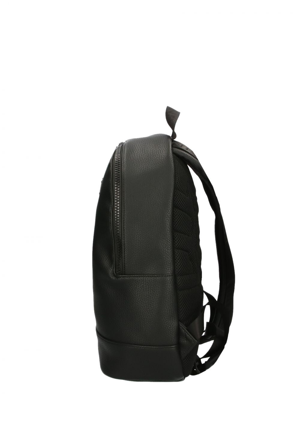 Plein Sport Sleek Black Designer Backpack with Metal Logo