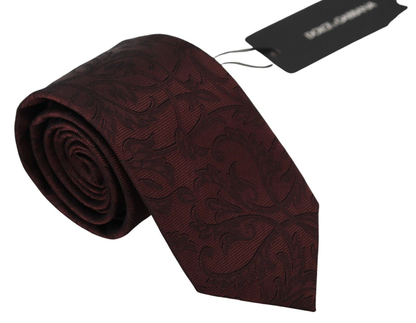 Dolce & Gabbana Elegant Burgundy Silk Bow Tie