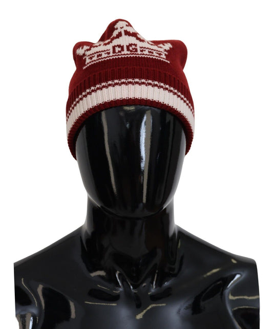 Dolce & Gabbana Elegant Cashmere Beanie - Vibrant Red Hue