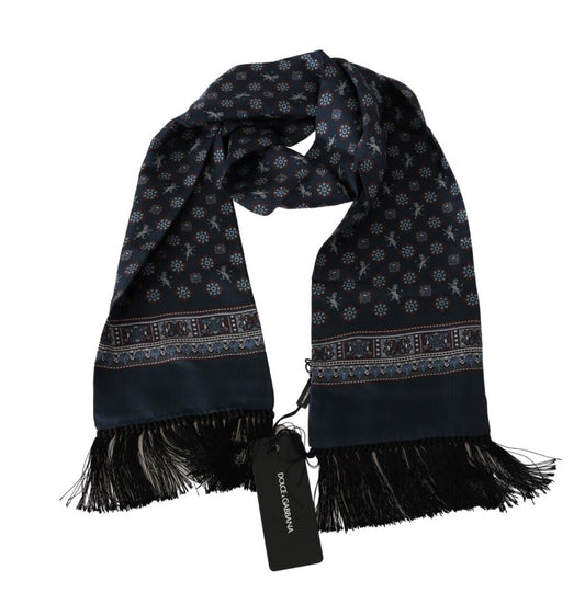 Dolce & Gabbana Elegant Slim Silk Fringe Scarf