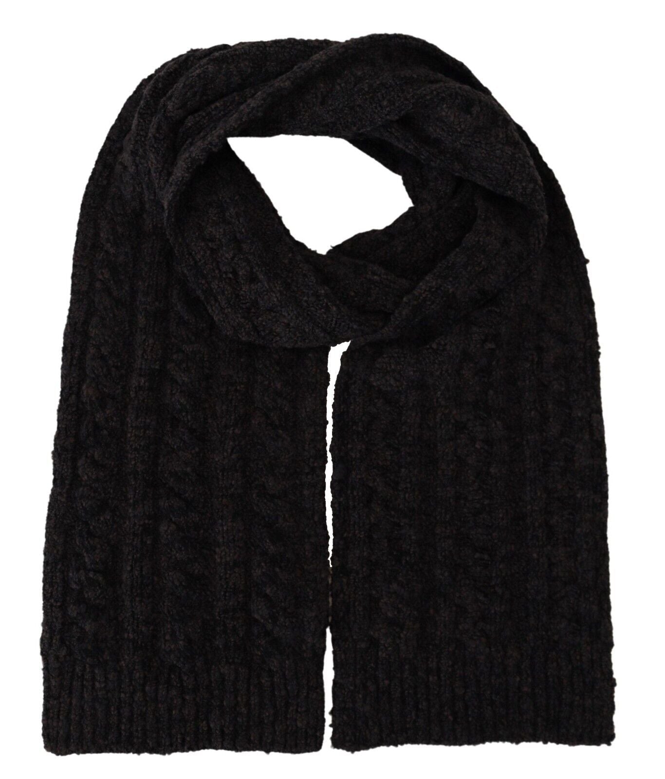 Dolce & Gabbana Elegant Black Wool Blend Scarf for Men