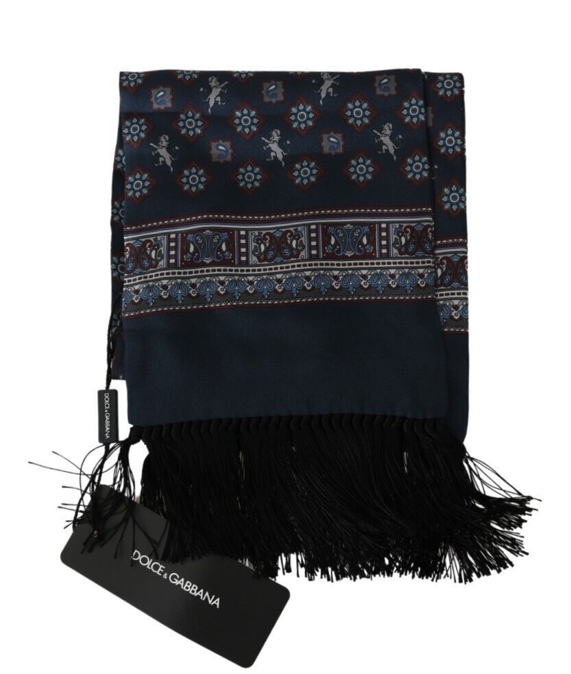 Dolce & Gabbana Elegant Slim Silk Fringe Scarf