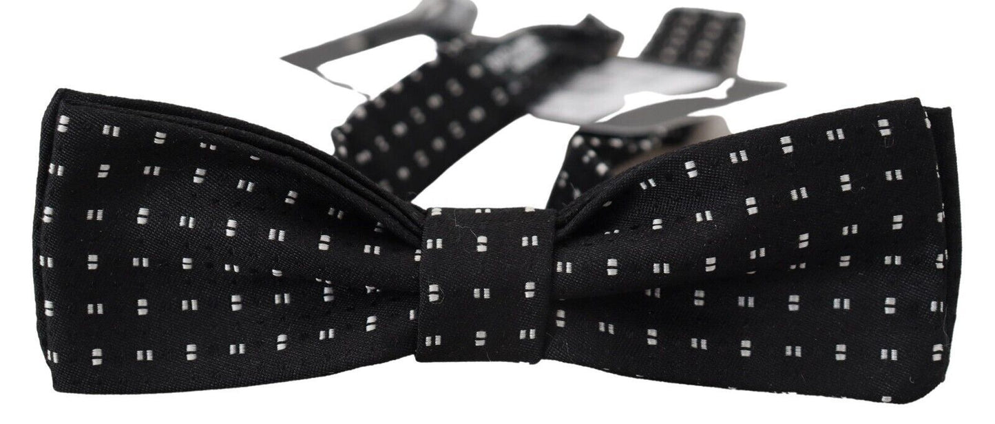 Dolce & Gabbana Elegant Black Silk Bow Tie