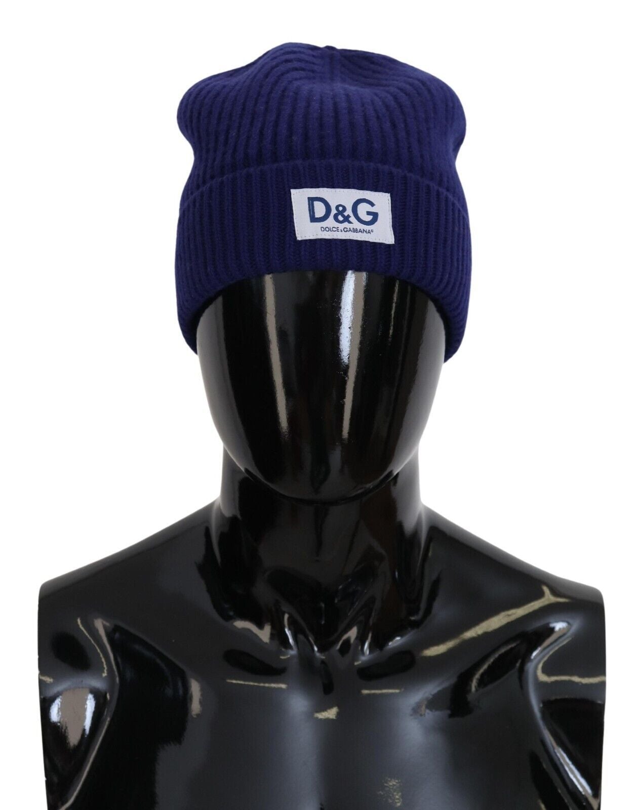 Dolce & Gabbana Elegant Blue Virgin Wool Beanie Hat for Men