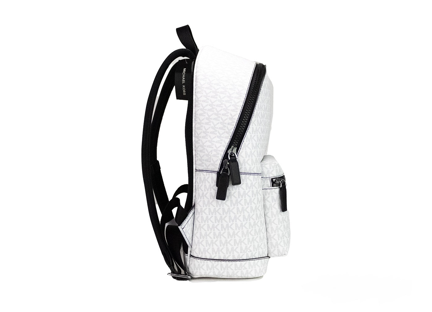 Michael Kors Cooper Large Bright White Signature PVC Shoulder Backpack Bookbag