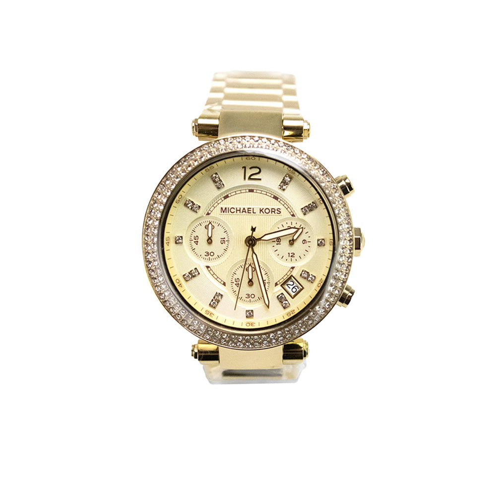 Michael Kors Parker Chronograph Gold-Tone Stainless Steel Watch MK5354